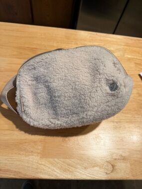 lululemon athletica Shearling-Look Crossbody Bag in Light Beige